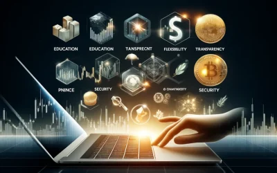 DALL·E 2024-06-04 14.49.07 - An image representing the benefits of using online brokers and investing. The image includes elements such as a stock market chart, forex symbols, com Proč využívat služby online brokerů a proč investovat